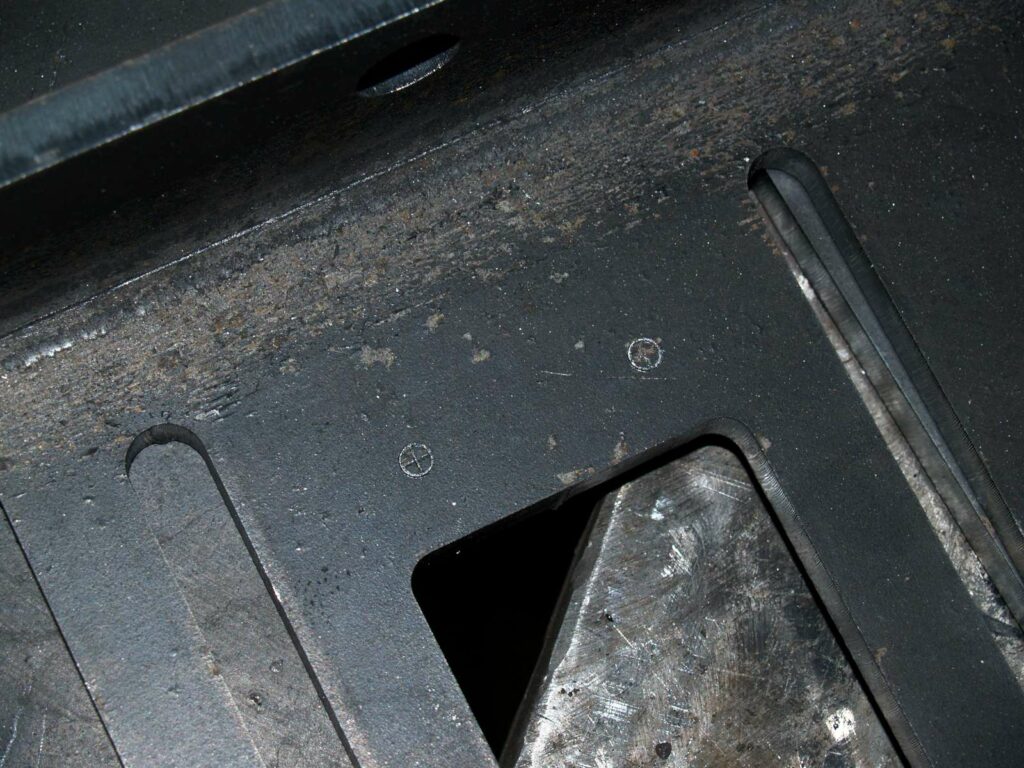 Etching hole centres for when you can't cut them.