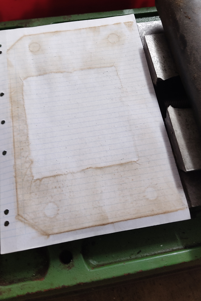 Machine cover template traced