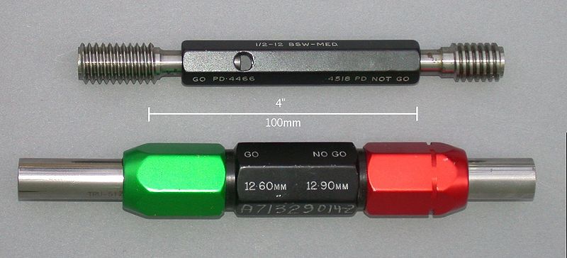 A pair of Go-Nogo gauges