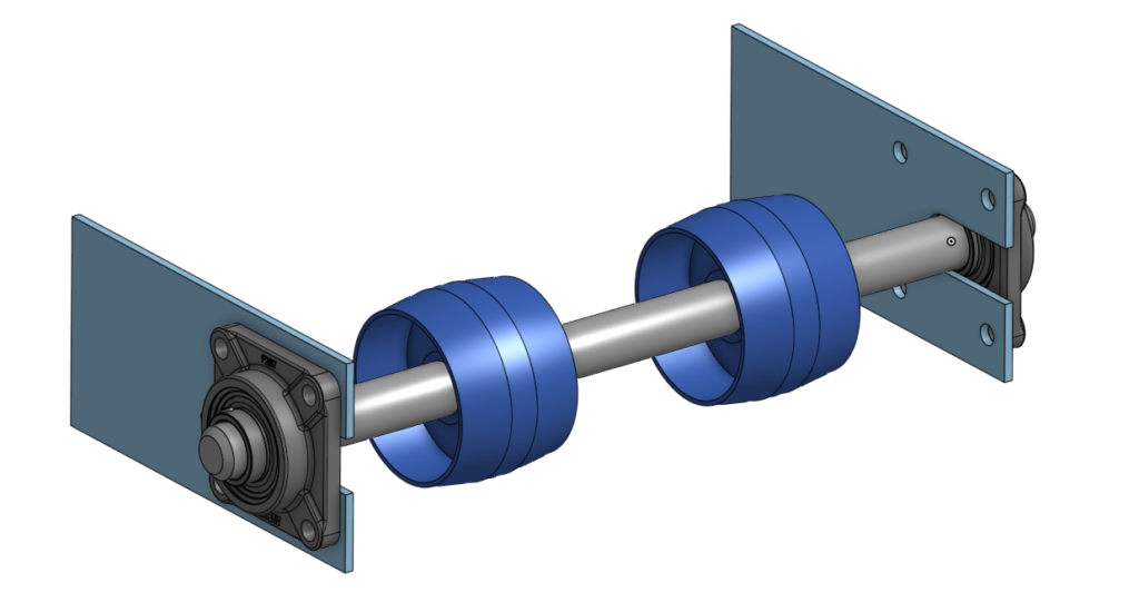 Same setup with pillow blocks